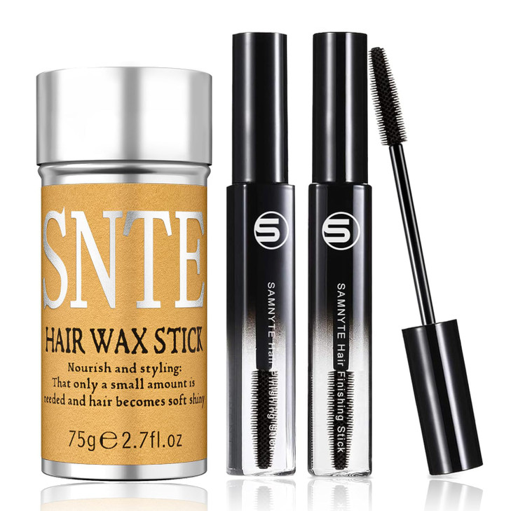 Samnyte Hair Wax Stick for Flyaways Fly Away Hair Tamer Stick for Baby Hair Hair Finishing Stick Works in 3 Seconds Hair