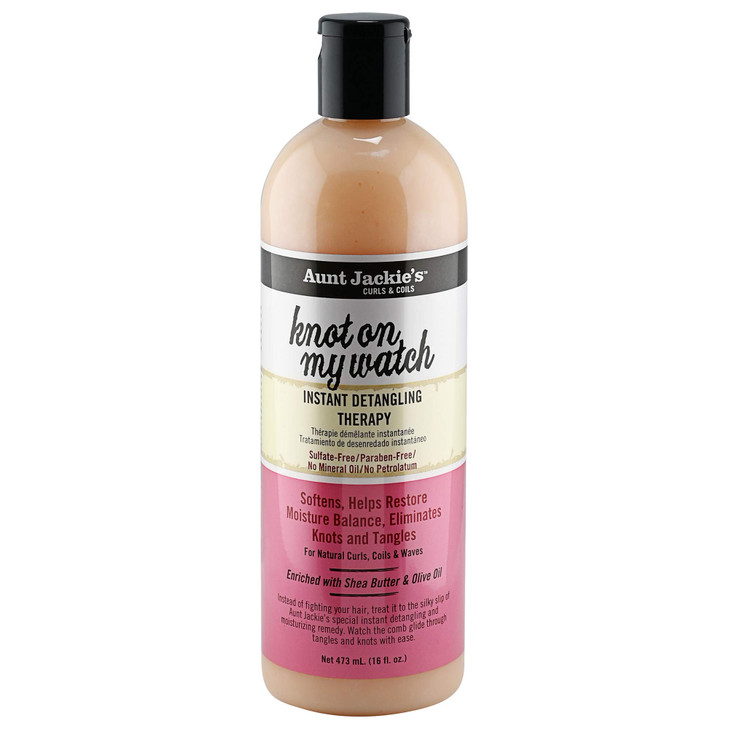 Aunt Jackies Curls and Coils Knot On My Watch Instant Hair Detangling Therapy for Natural Curls Coils and Waves Enriched