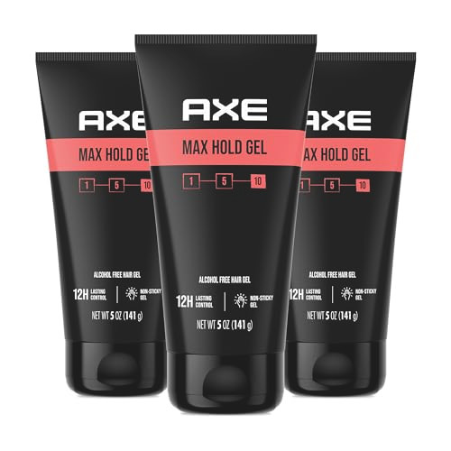 AXE Hair Styling Gel MAX Hold Gel 3 ct for 12H Lasting Control Our Strongest Hold Gel 5 oz