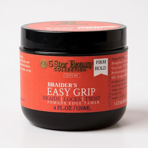 5 Star Beauty Collection EASY GRIP BRAIDERS PARADISE FIRM HOLD POMADE 4 oz