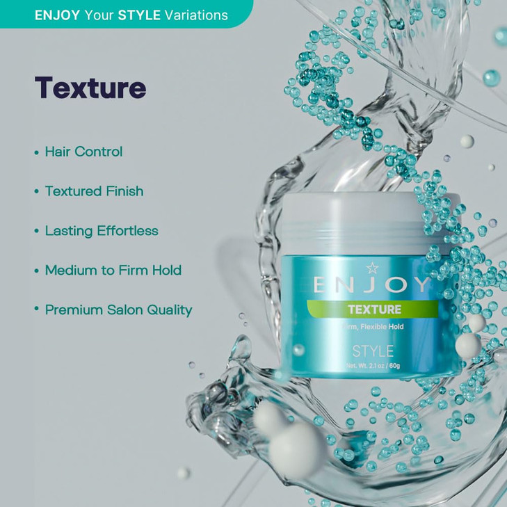 ENJOY Texture 2 oz Firm Flexible Hold For All Hair Types Hair Styling Cream Hair Styling Gel Curly Hair Products Hair Wa