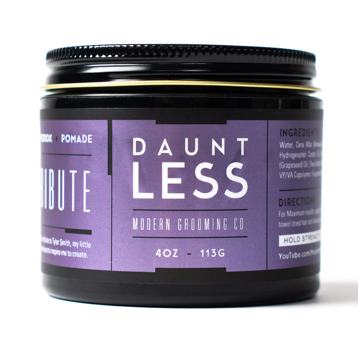 Dauntless Modern Grooming Co TRIBUTE Firm Hold Hair Pomade Low Medium Shine 4 ounces