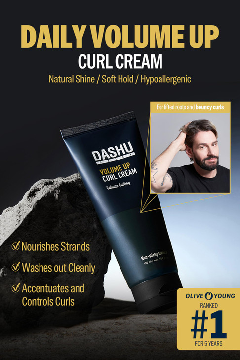 DASHU Daily Volume Up Curl Cream Hair Curling Cream for Men Women wVegetable Oil Protein Ingredients Hydrating Curl Crea