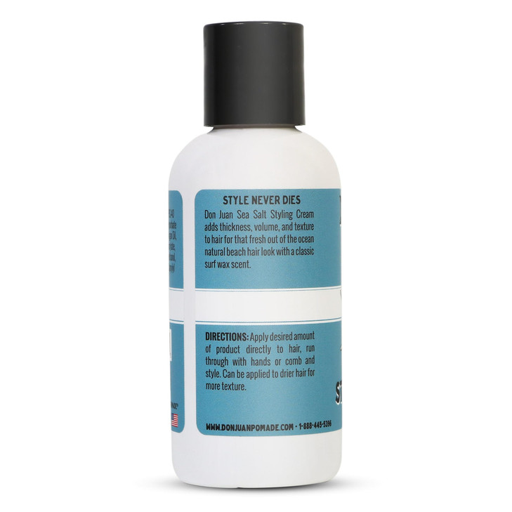Don Juan Sea Salt Hair Styling Cream Light Hold Conditions and Adds Volume and Texture To Hair Natural Ingredients Surf