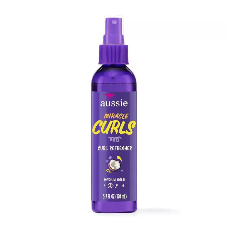 Aussie Miracle Curls 2nd day Curl Activator Coconut Jojoba Oil 85 fl oz Pack of 2