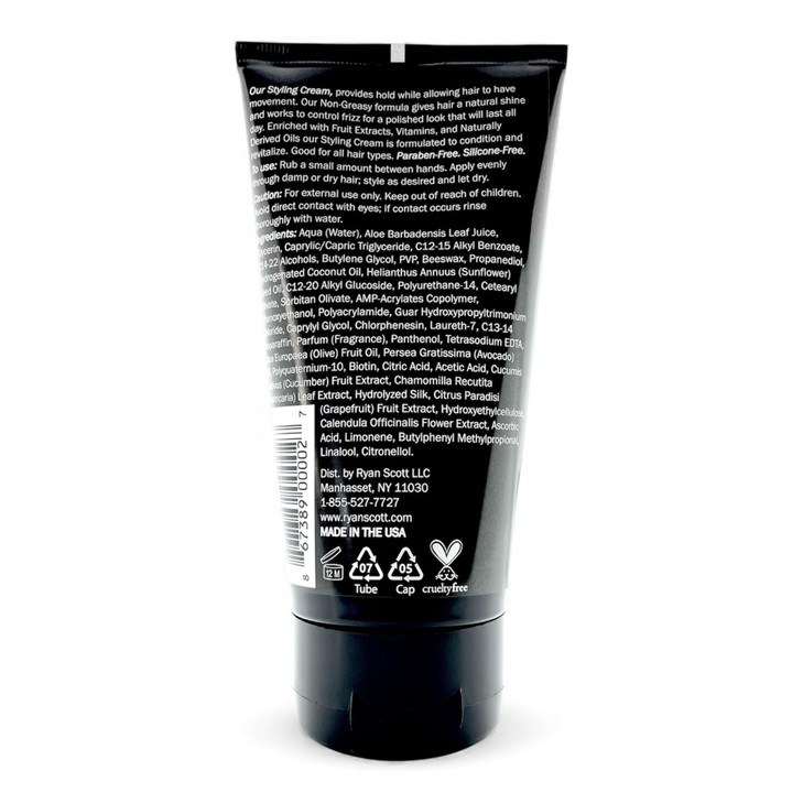 Ryan Scott Non Greasy Styling Cream Enriched with Fruit Extracts Vitamins and Natural Oils Formulated to Hold and Condit