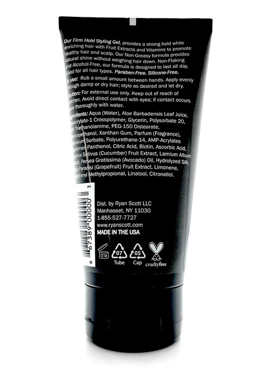 Ryan Scott NonFlaking AlcoholFree Styling Gel provides a Firm Hold with Natural Shine Aloe Cucumber Grapefruit Fragrance