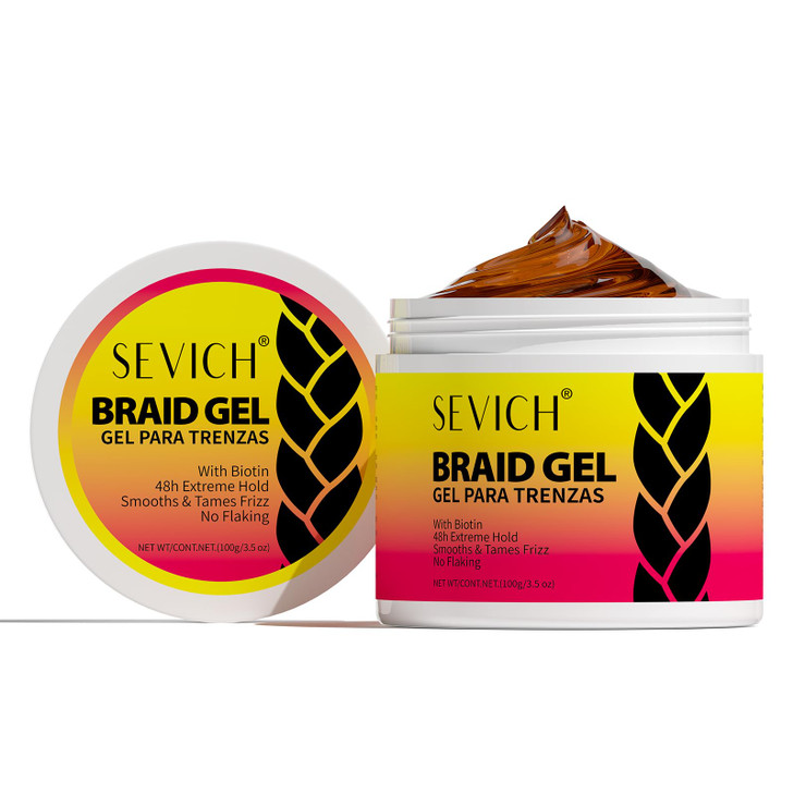 SEVICH Biotin Care Braid Gel Extreme Hold Braid Wax Shining Curly Hair Gel Hair Damage Repair Formula High Shine Braidin