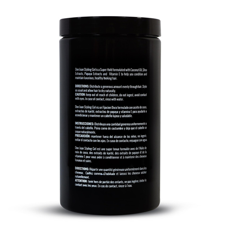 Don Juan Hair Styling Gel Strong Hold Nonflaking Formula Summer Sea Breeze Scent 32oz