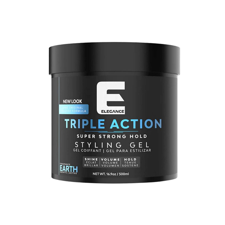 E Elegance Earth Fragrance Triple Action Hair Gel for Men And Women Super Strong Hold Extreme Volume And Long Lasting Sh