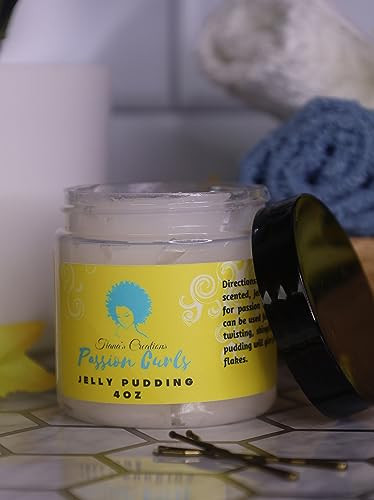 TIANAS CREATIONS Passion Curls Jelly Pudding Natural Styling Gel Holds Curls Curl Enhancer with Aloe Vera Honey Marshmal