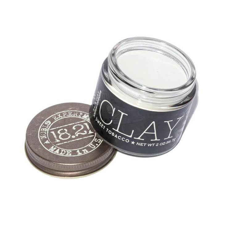 1821 Man Made Hair Styling Product 2oz Original Sweet Tobacco Scent in Clay with Matte Finish