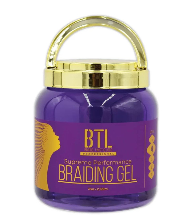 BTL Braiding Gel Supreme 72 Oz Bulk Super Size Jar Ultimate Hair Styling Solution for Braids Locs Twists LongLasting Str