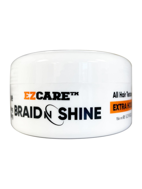 EZCARE Braid N Shine Gel Lustrous ShineNonFlakingMoisturizingFrizz ControlGrip StylingAll Hair TextureExtra Hold 53 oz