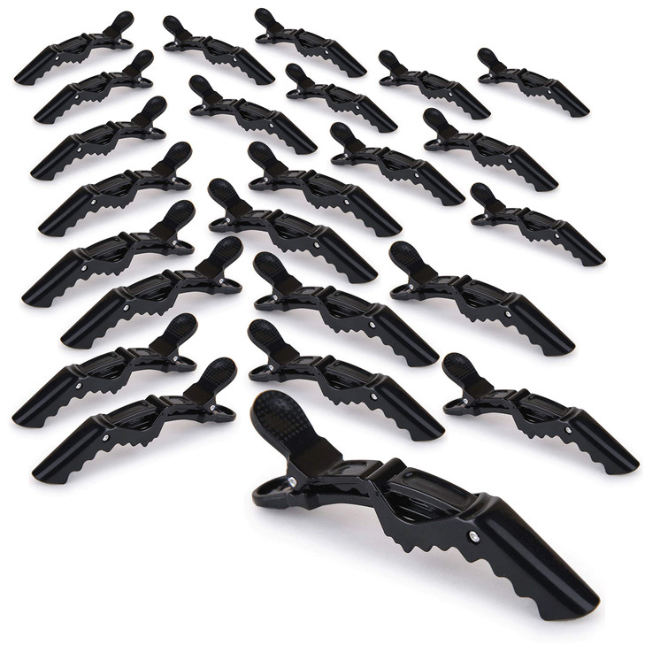 Deke Home 43Inch Alligator Hair Clips with Teeth Professional Salon Hair Sectioning Clips for Styling Cutting Coloring N