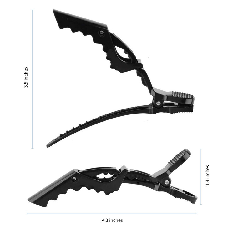 Deke Home 43Inch Alligator Hair Clips with Teeth Professional Salon Hair Sectioning Clips for Styling Cutting Coloring N