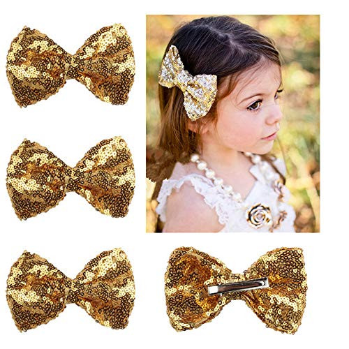 OTYOU 6 Pack Shiny Polka Dots Metallic Hair Scrunchies Rich Tones Scrunchy Bobbles Elastic Hair Ties Hair Accessories fo