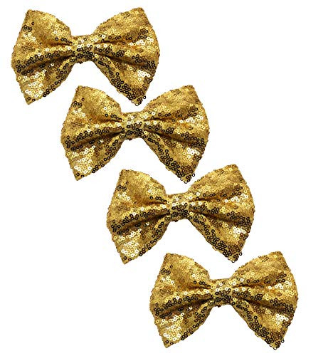 OTYOU 6 Pack Shiny Polka Dots Metallic Hair Scrunchies Rich Tones Scrunchy Bobbles Elastic Hair Ties Hair Accessories fo