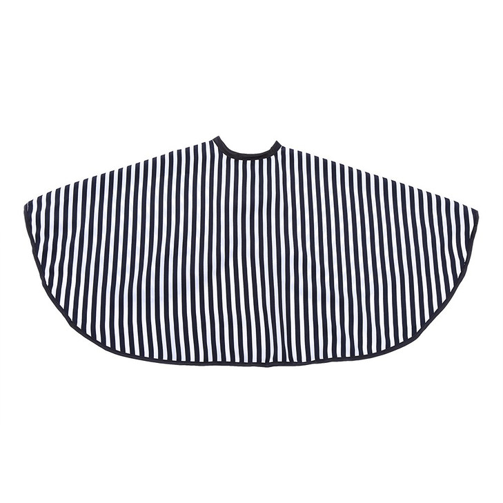 Folany Soft Cloth Hair Cutting Barber Cape Salon Gown Bib Apron Vertical Stripes Short Hair Cutting Cape AdultKids for B