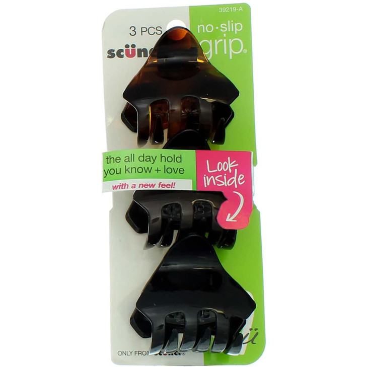 Scunci No Slip Grip Jaw Clips 03 Ounce