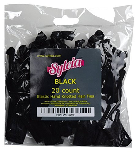 Syleia Pack of 20 Candy Color Hair Ties Ponytail Holders Elastic RibbonHair Band Crease Free Hand Knotted Fold Over Ouch