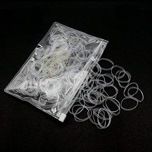 Dofash Reusable Stronger Durable No Damage Hair Rubber Bands Elastic Ties Ponytail Holder For Women Girls Clear