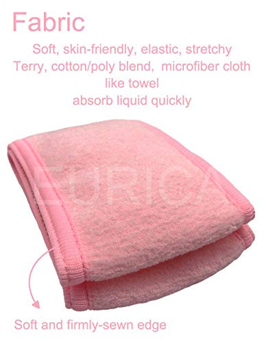EUICAE Spa Headband Nonslip Stretchable Washable Makeup Headband for Face Wash Facial Treatment Sport Fits All White Mix