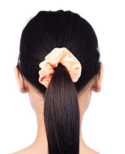 Syleia Set of 20 Large Velvet Scrunchies Hair Ties No Damage Super Soft Durable Hair Accessories