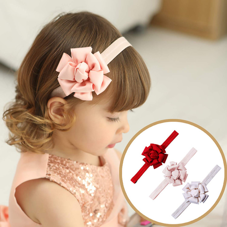 Onedor Baby Turban Knotted Elastic Bows Headbands Wrap Hair Accessories for Infant Toddler Newborn Girls