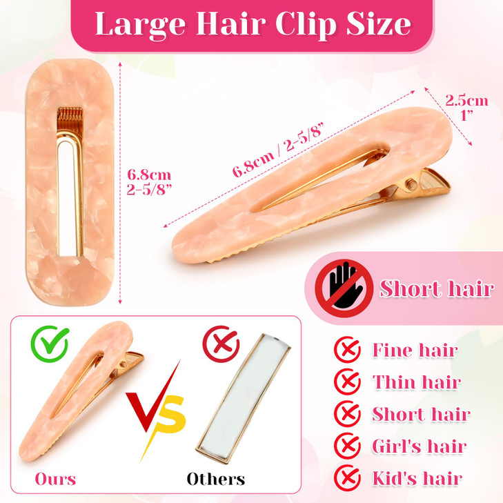 cridoz 12 Pcs Acrylic Resin Hair Barrettes Hair Clips for Women Hair Accessories