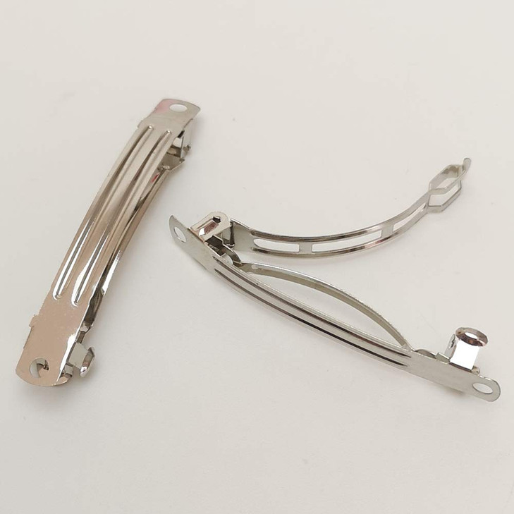 Chenkou Craft 40pcs Silver Metal French Barrette Hair Clips DIY Craft 2 38