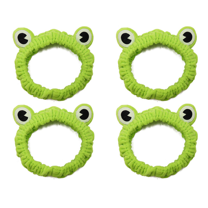 Aiphamy Women Facial Spa Headband Frog Headband Coral Fleece Cosmetic Makeup Headband Skincare Headband for Washing Face