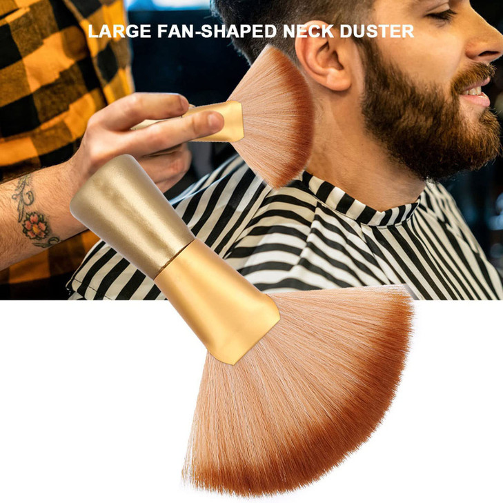 Soft Fan-Shaped Neck Duster Brush, Large Sweep Hair and Face Cleaning Brush for Salon Stylists and Barbers online at globaldelivered