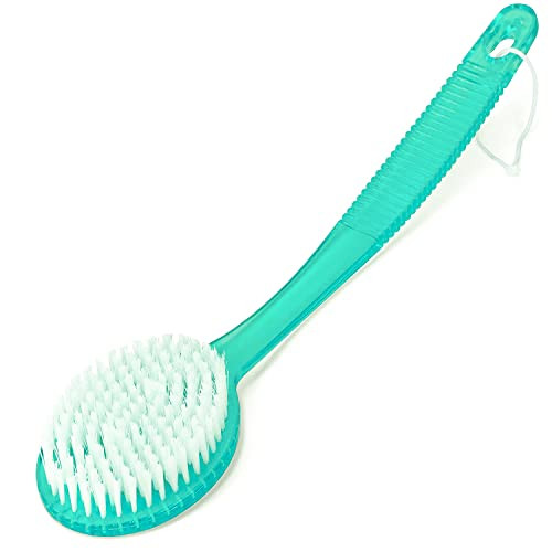 DecorRack Bath Brush with Bristles, Long Handle for Exfoliating Back, Body, and Feet, Bath and Shower Scrubber, Green (1 Pack) online at globaldelivered