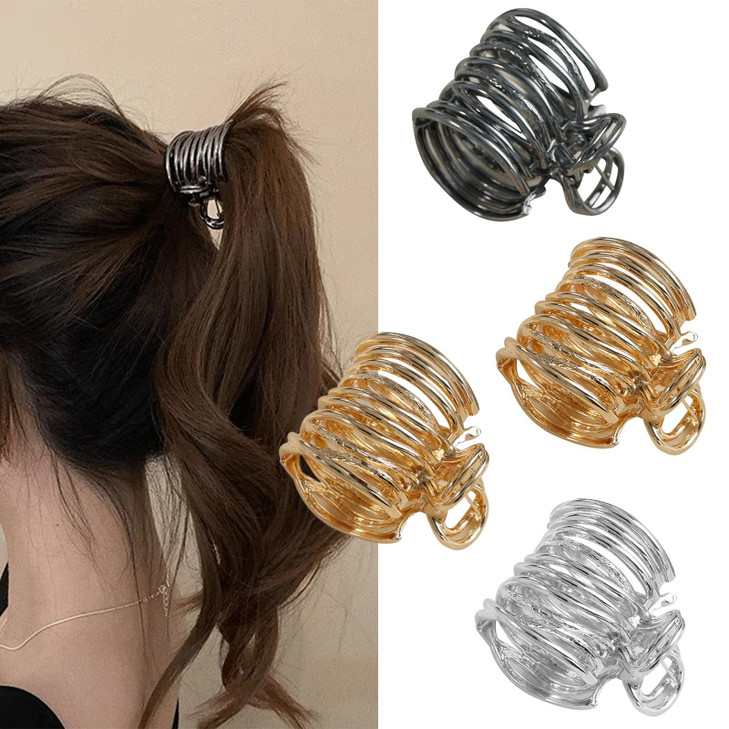 mdgfge Metal Hair Claw Clips Small Shark Hair Barrettes Ponytail Buckle Hair Clip Nonslip High Ponytail Holder Decorativ