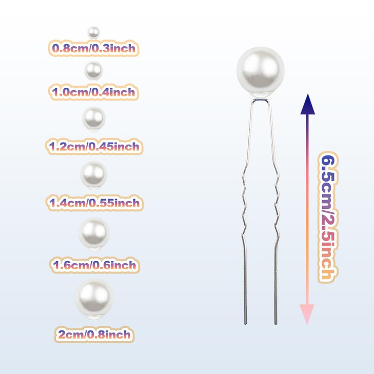 ELANE 36 Pcs Pearl Hair Pins and Bridal Accessories with Pearl Bobby Pins for Wedding Hairstyles Silver