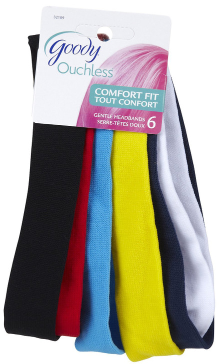 Goody Ouchless Comfort Fit headbands 6 Count 32109