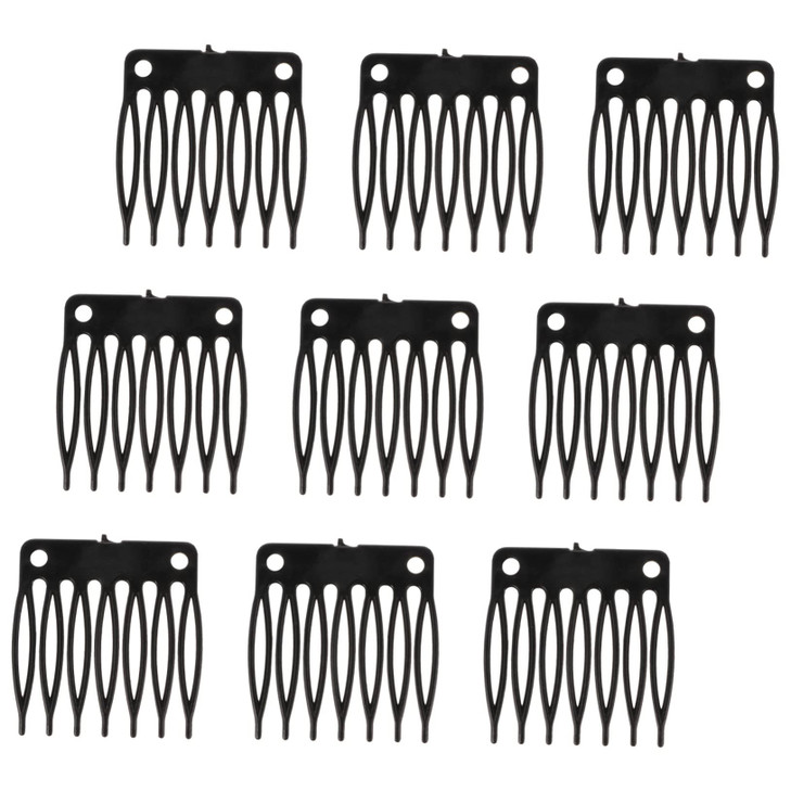 BIUDECO Wig Accessory Plastic Net Hat Clip Comb 7Tooth Hair Clip for Secure Wig Fixing and Comfortable Styling with Mesh
