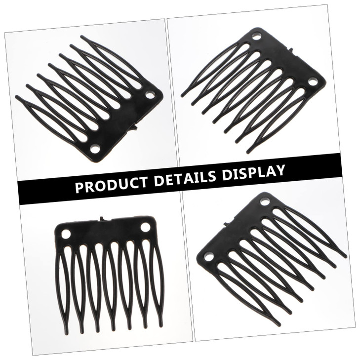 BIUDECO Wig Accessory Plastic Net Hat Clip Comb 7Tooth Hair Clip for Secure Wig Fixing and Comfortable Styling with Mesh