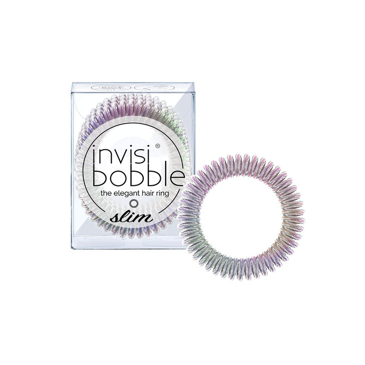 invisibobble SLIM Traceless Spiral Hair Ties Pack of 3 Vanity Fairy Strong Elastic Grip Coil Hair Accessories for Women
