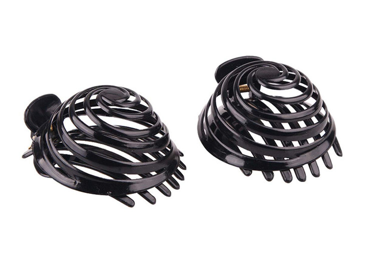 2PCS Bun Cover Hair Holder Wig Accessories Women Shell Dome Plastic Hair Clips Girls Beauty Accessory Can Be Used as a B