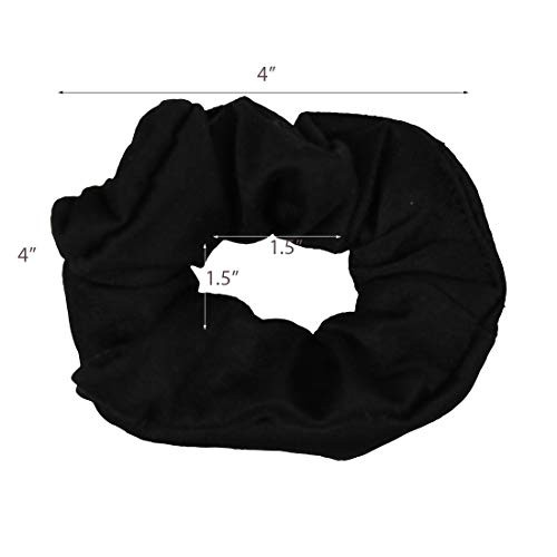Set of 8 Neon Color Solid Scrunchies Hair Scrunchy Pink Yellow Green Black