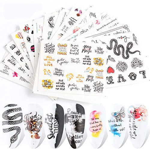 32 Sheets Halloween Nail Art Decals Stickers Water Transfer Nail Sticker for Art Nail Manicure Salon DIY Decoration Accessories
