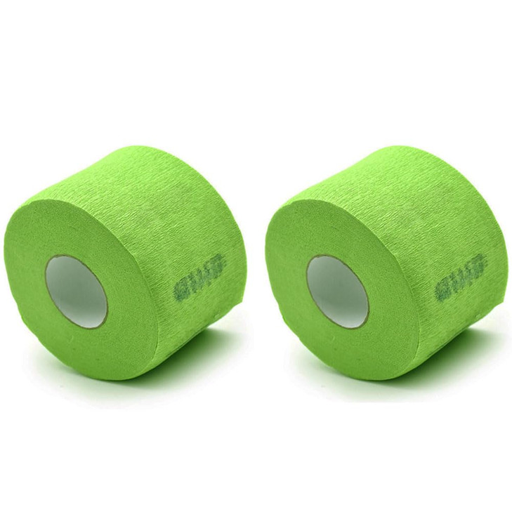 2 Rolls Barber Neck Strips Disposable Flexible Strentchy Paper Neck Bands Hairdressing Wrap Paper Tape Barber Supplies A