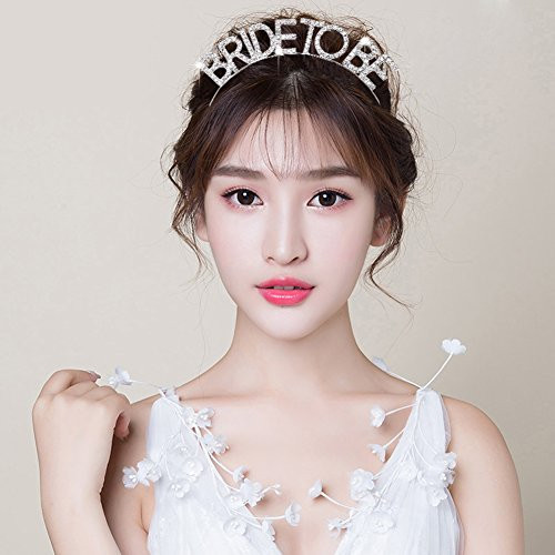 DAXI Bachelorette Party Decorations Bridal Accessories Bride to Be Tiara Bridal Shower Headband Wedding Decor