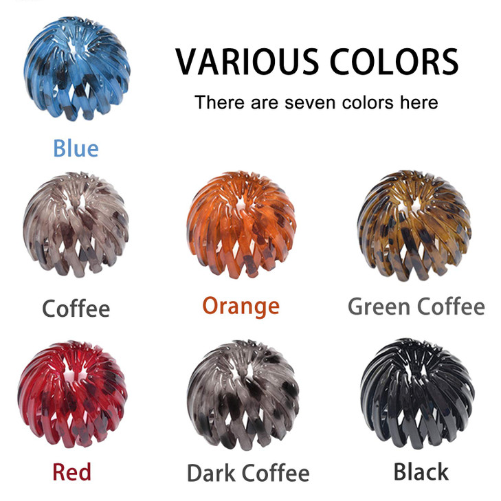 7 Pcs Birds Nest Hair Clips Hair Claw Clamps Bun Makers Expandable Ponytail Holder Comb Hair Bands Hair Accessory for Wo