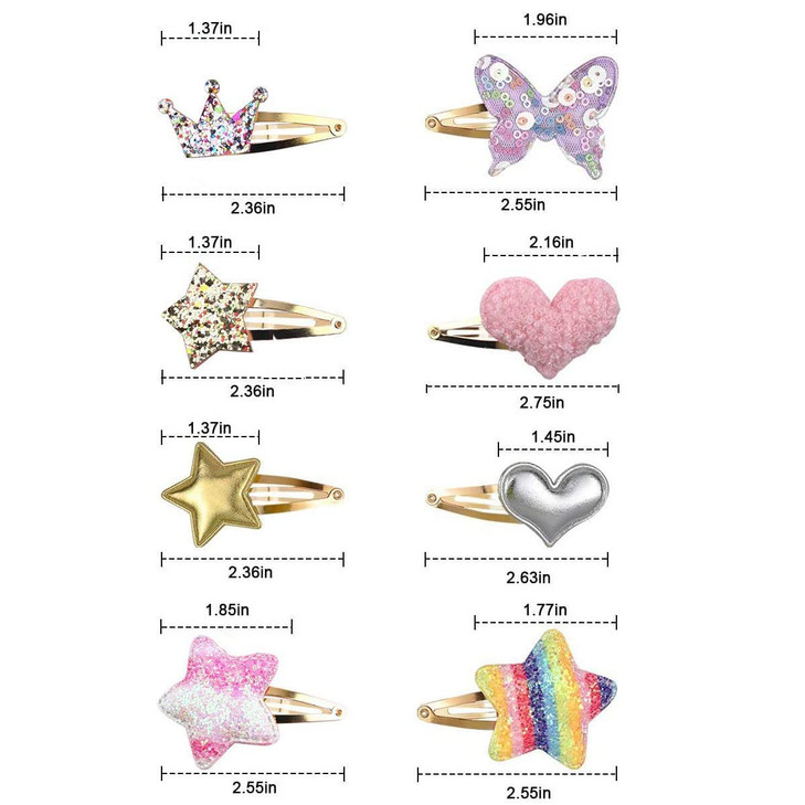 16 Pieces Hair Clips for Girls Hair Barrettes Hair Accessories for Toddler Girls Cute Hair Clips Girls Hair Clips Childr