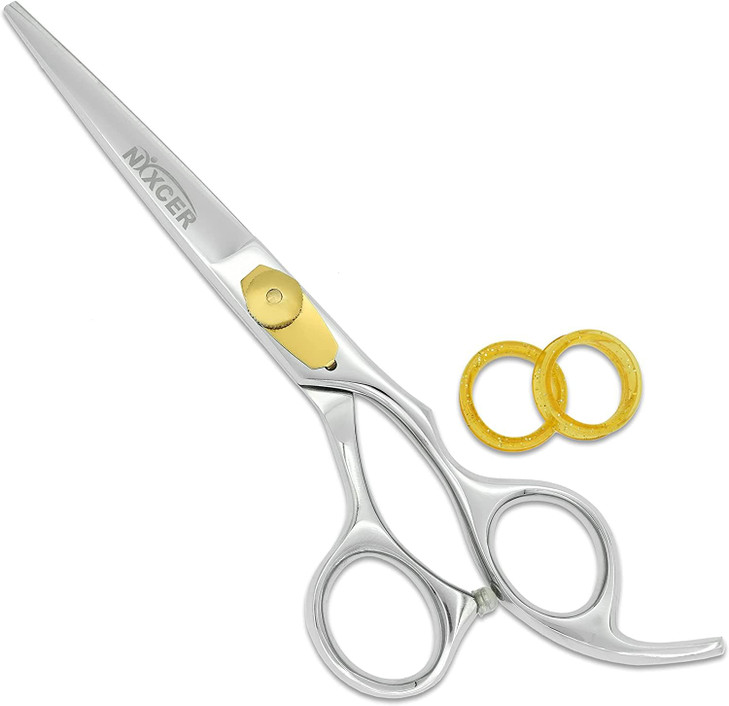 Nixcer Hair Cutting Scissors Sharp Convex Edge Blade Hair Shears Series 65 With Fine Adjustment Stainless Steel Hair Sci