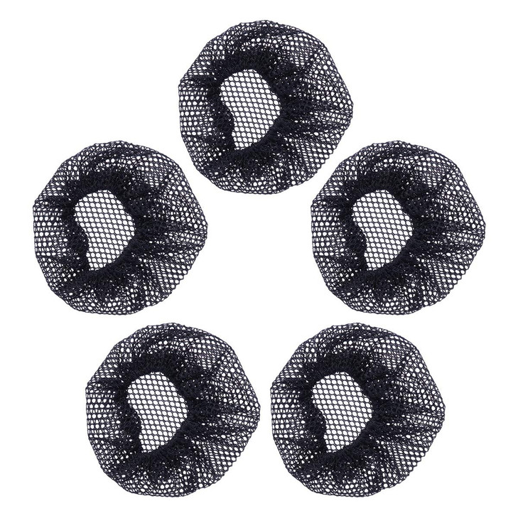 FRCOLOR Elastic Hair Nets 5Pcs Bun Covers for Women Girls Ballet Food Service Dance Hair Accessories