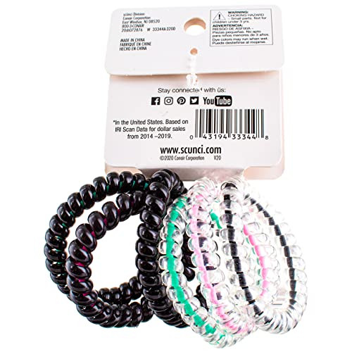 Scunci Spiral Ponytailers with NS Inner Core 6CT Pack of 22